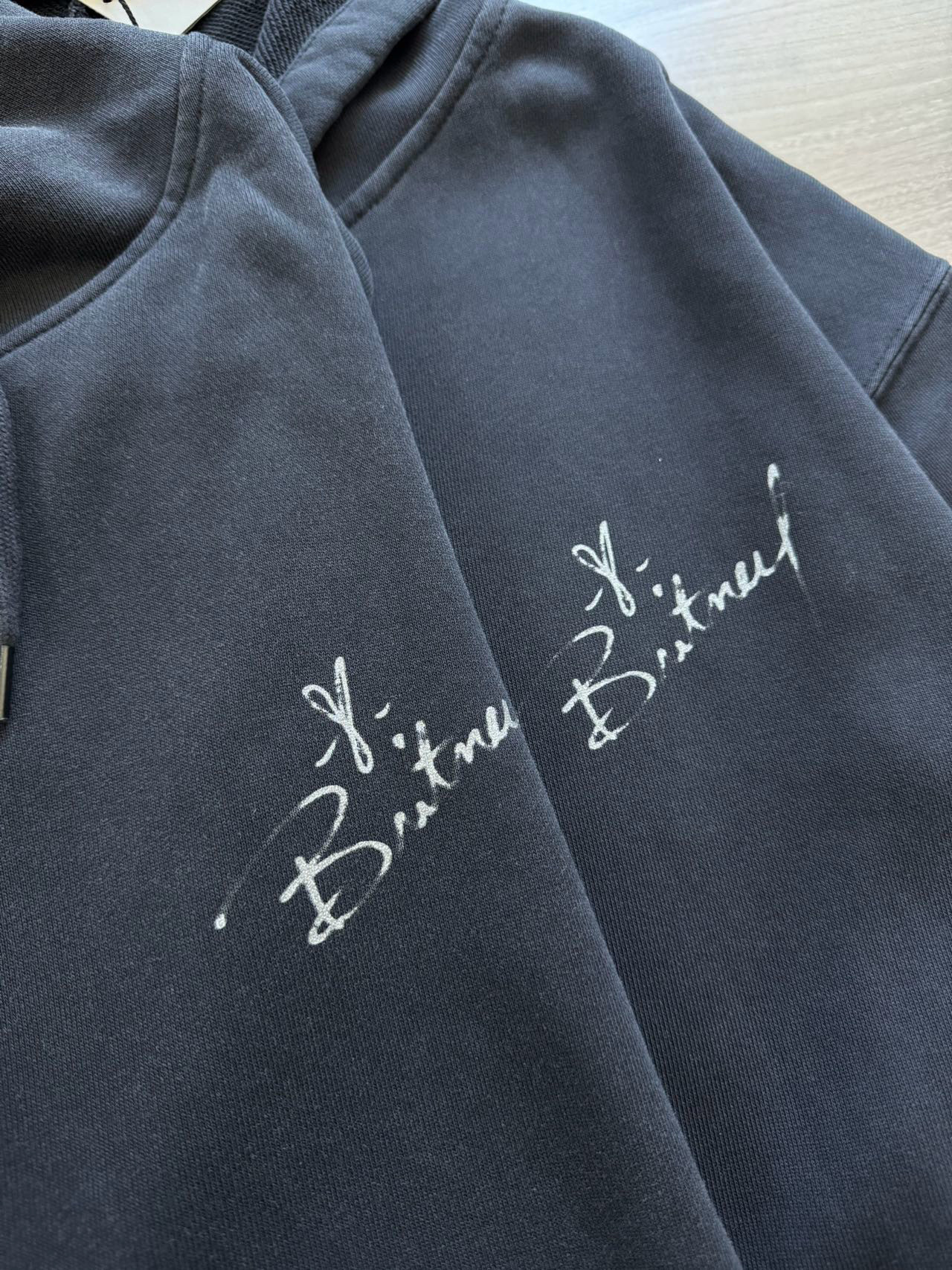 Balenciaga Music Britney Spears Series Oversized Zip-Up Hoodie Faded Black/Blue vista 3