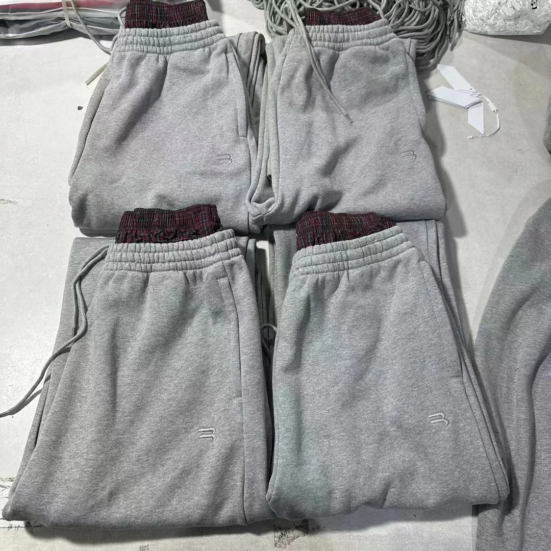 Balenciaga Double Waistband Sweatpants 'Red/Khaki' vista 8