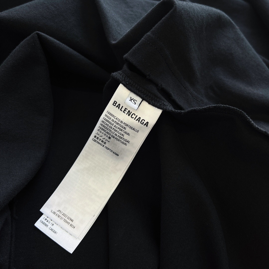 Balenciaga Back Flip Oversized Tee Black Hombre vista 7