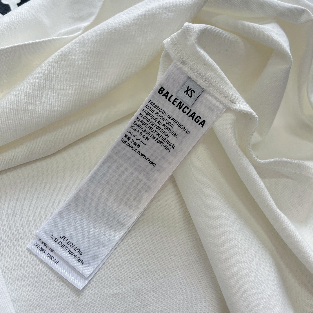 Balenciaga Back Flip Oversized Tee White Hombre vista 7