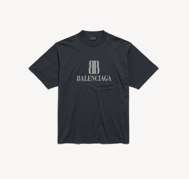 Balenciaga Nano BB Medium Fit Tee Faded Black