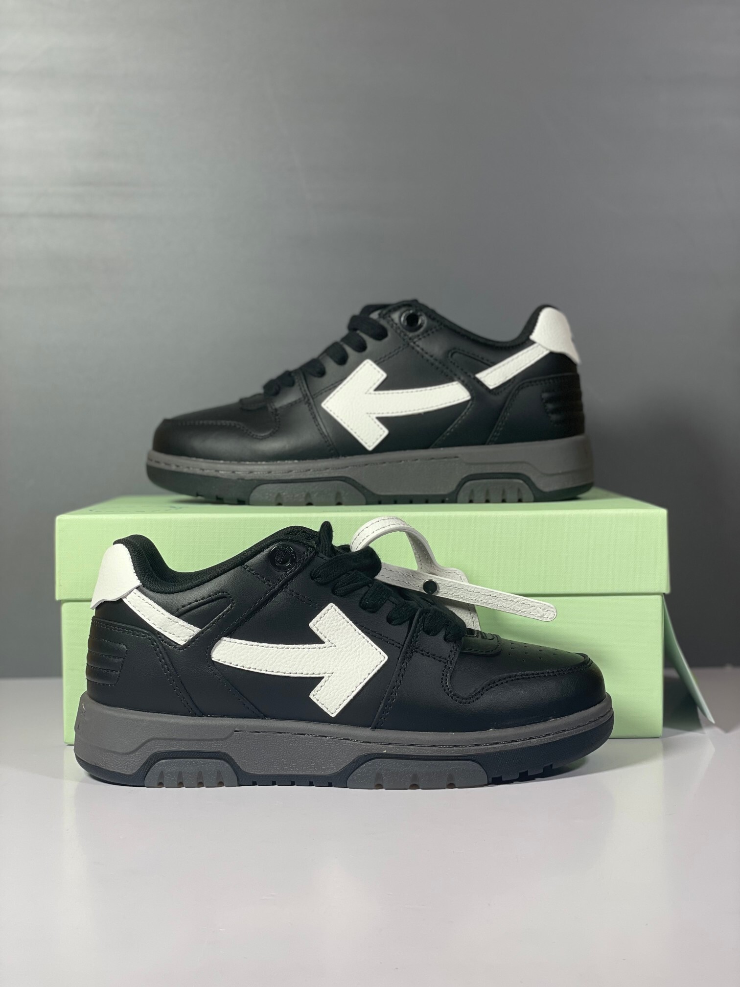 Off-White Out Of Office Low Tops Black Grey White