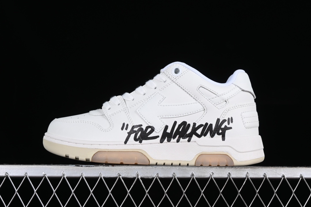 Off-White Out Of Office Low Tops "For Walking" White Black vista 2