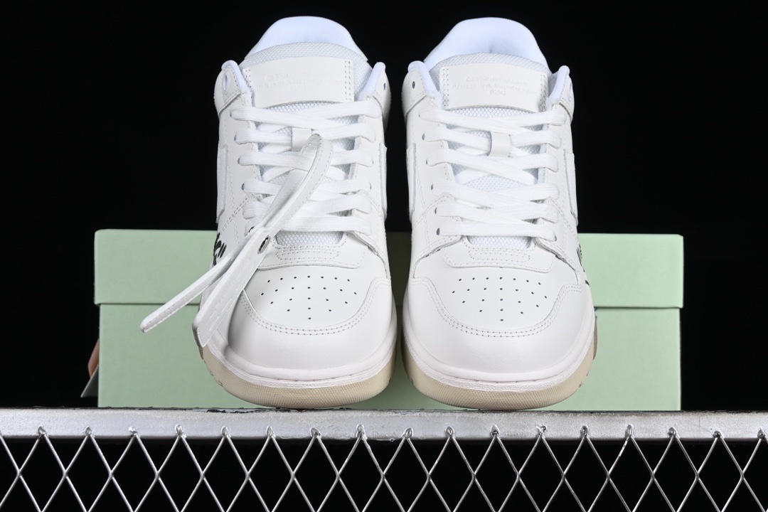 Off-White Out Of Office Low Tops "For Walking" White Black vista 4