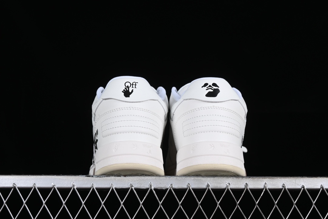 Off-White Out Of Office Low Tops "For Walking" White Black vista 6