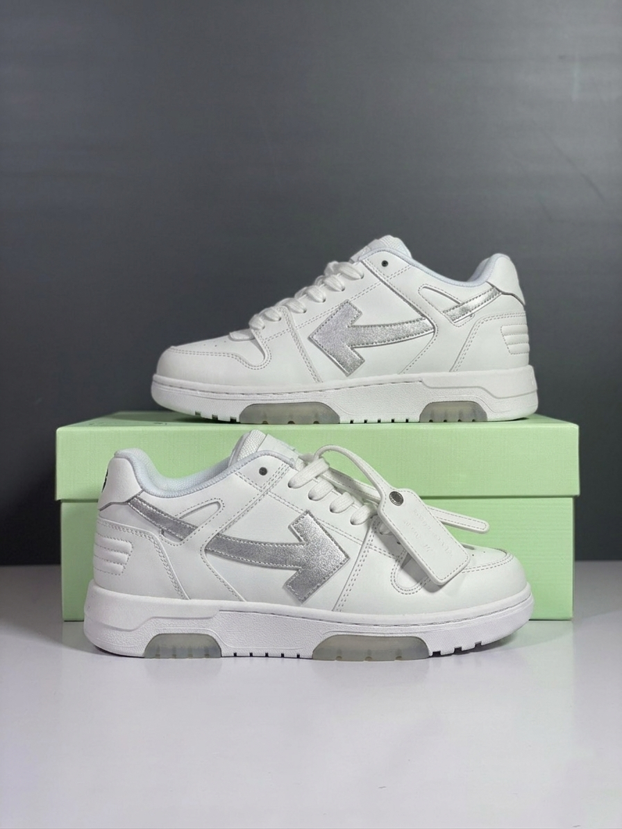 Off-White Out Of Office Low Tops White Silver