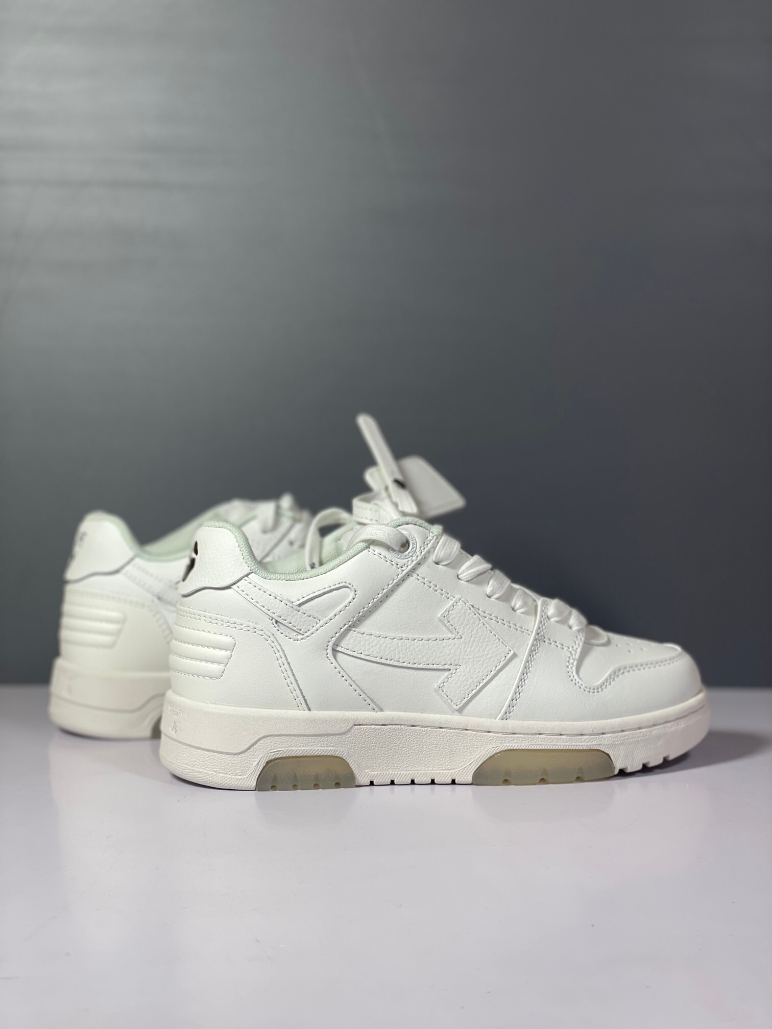 Off-White Out Of Office Calf Leather Triple White (Women's) vista 4