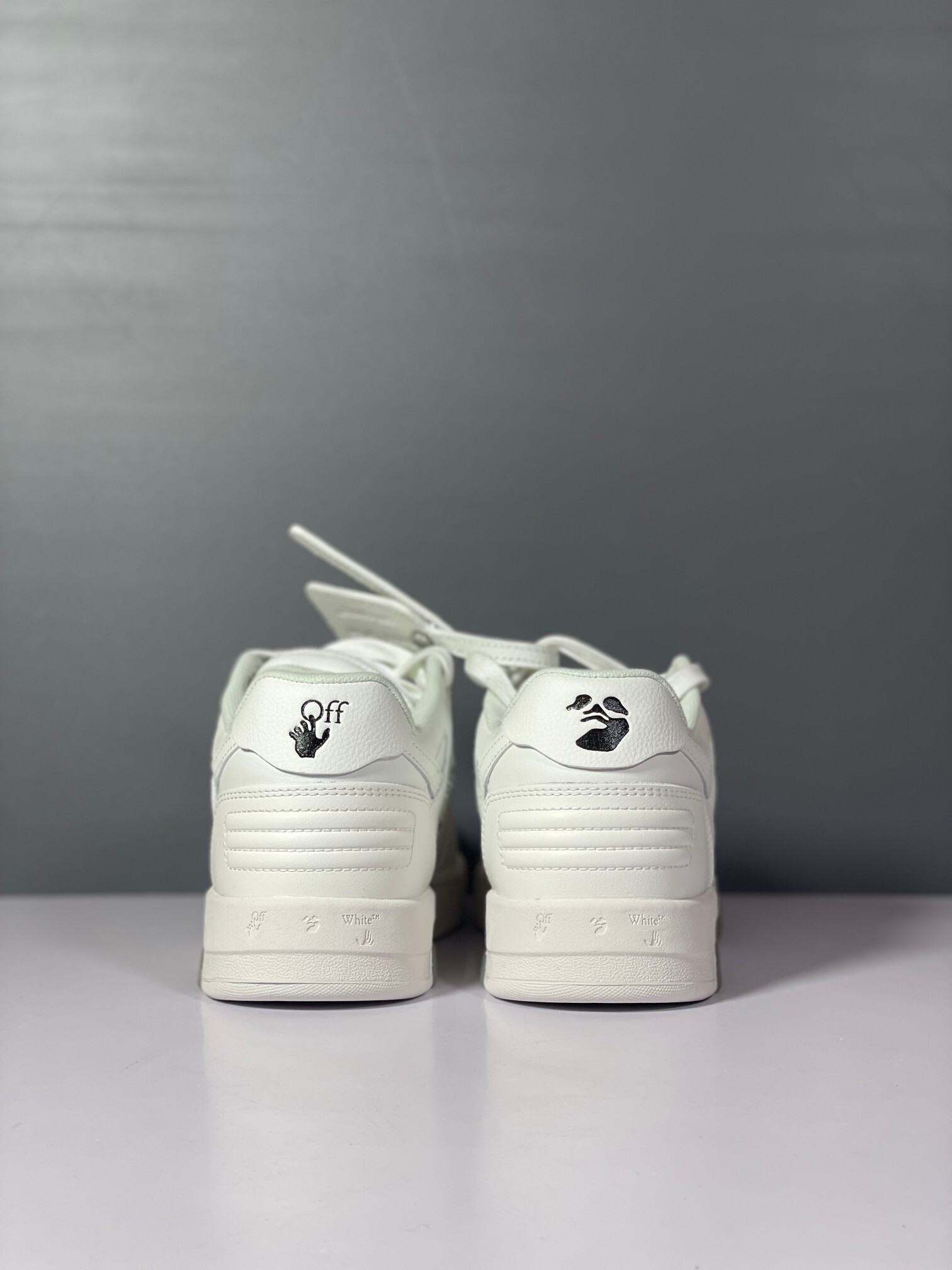 Off-White Out Of Office Calf Leather Triple White (Women's) vista 5