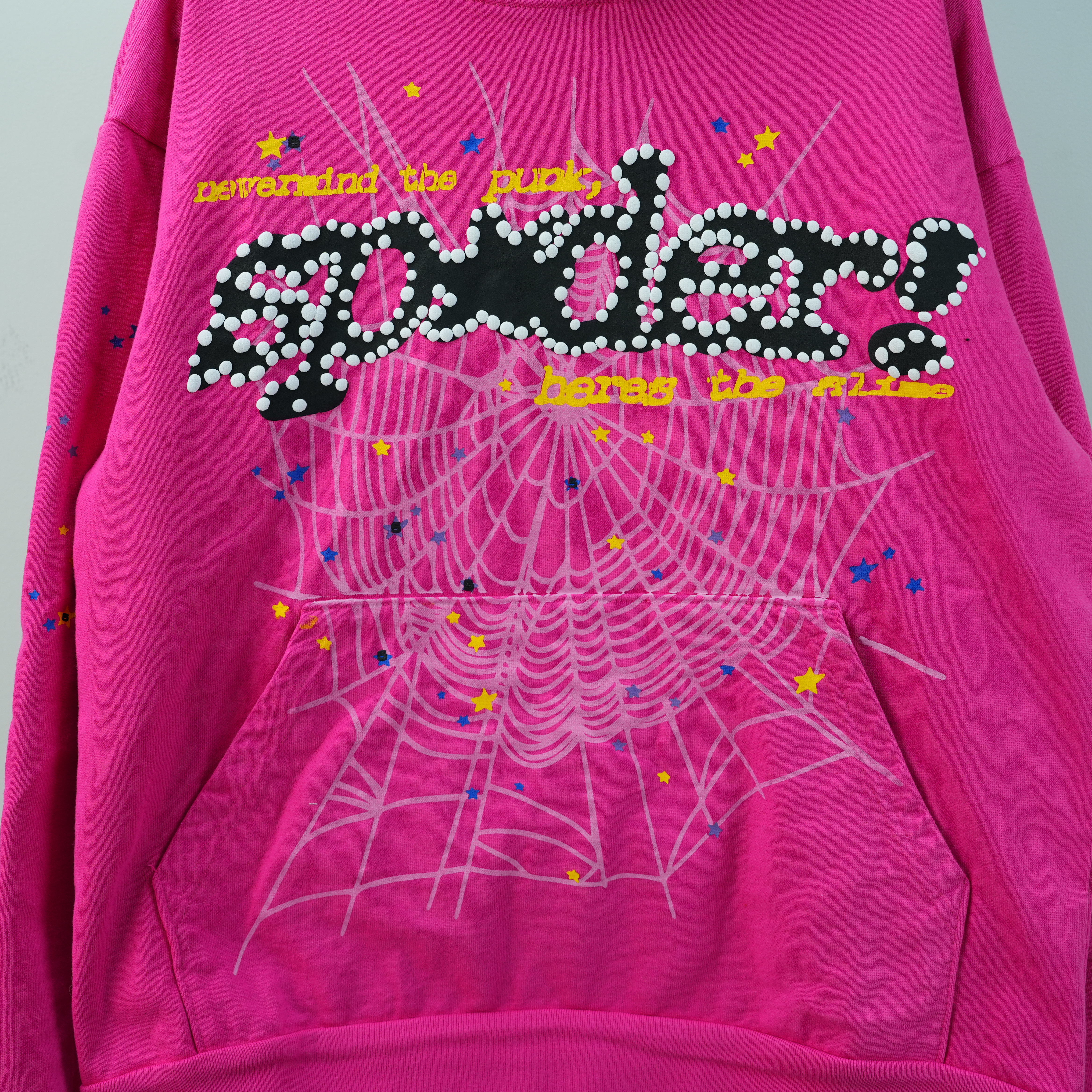 Sp5der P*NK V2 Hoodie "Pink" vista 3