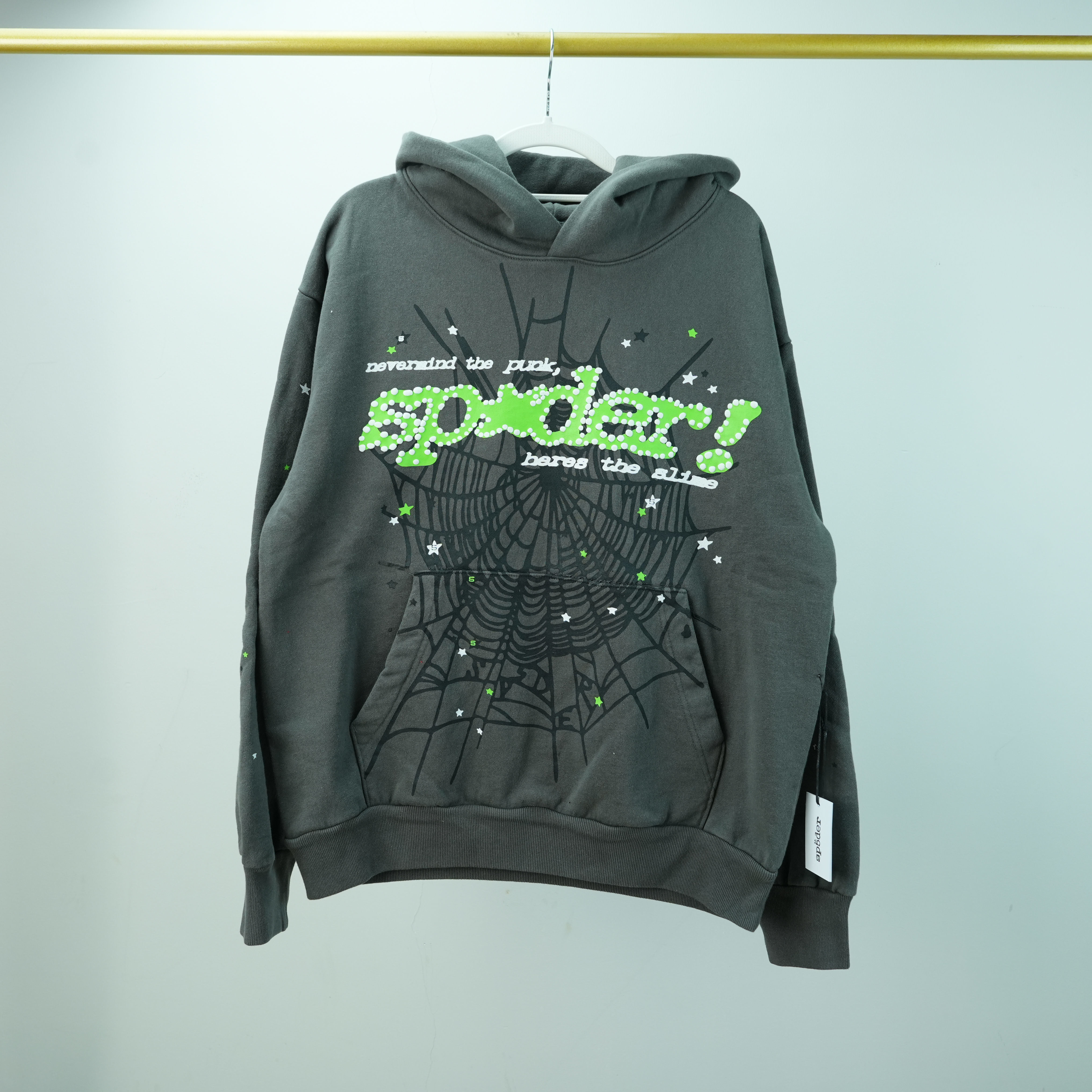 SP5DER Hoodie Punk V2 Slate Grey vista 2