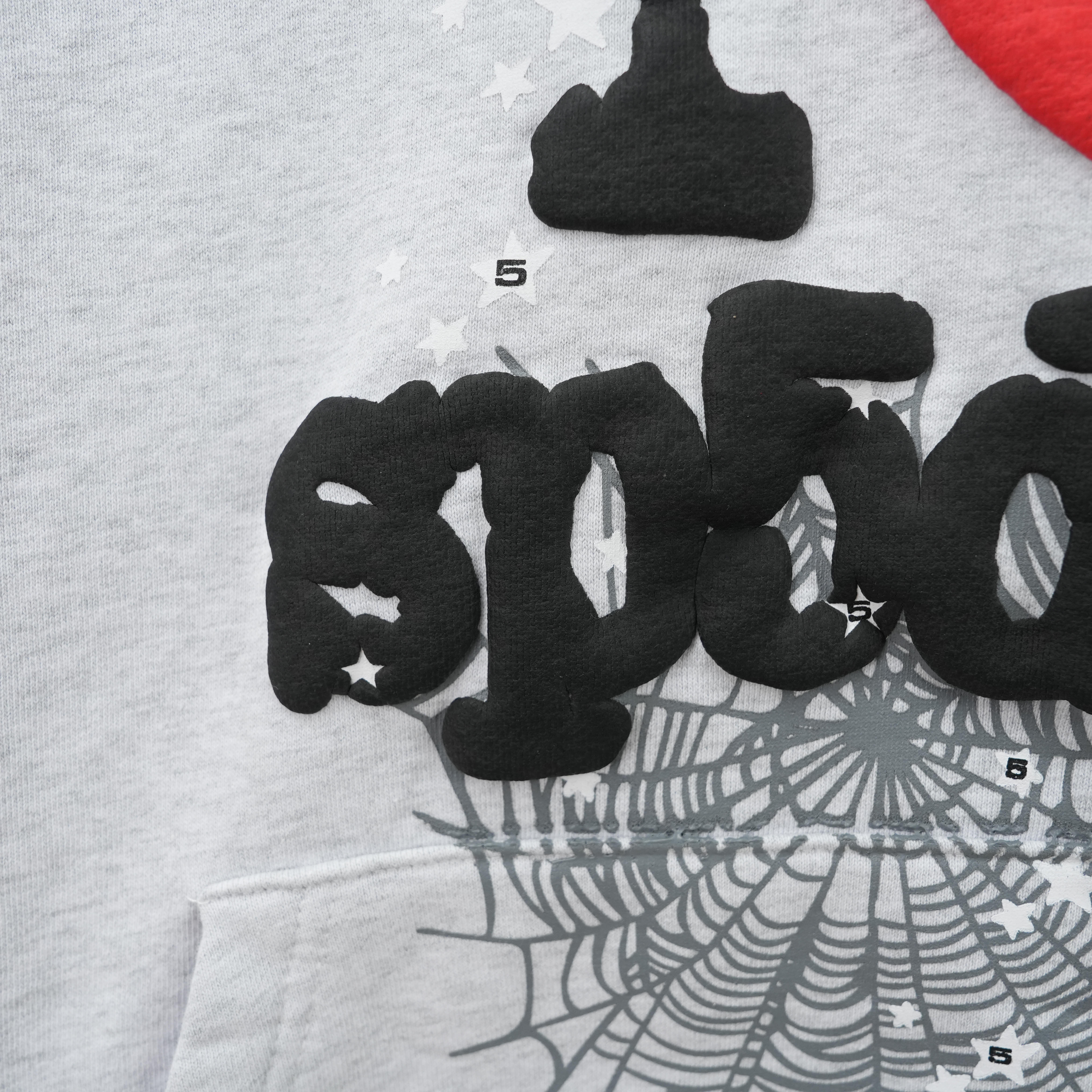 Sp5der Souvenir Hoodie "Heather Grey" vista 4