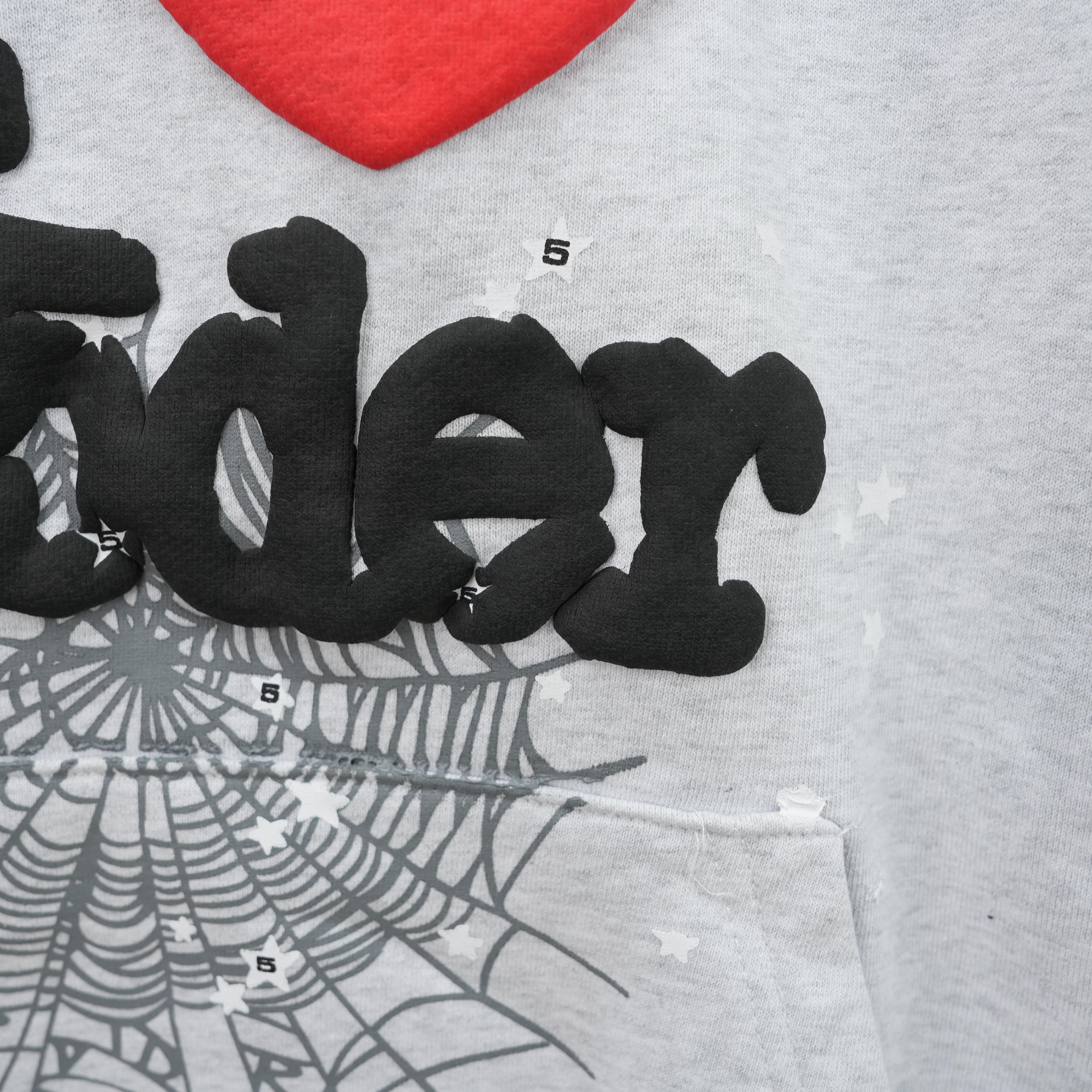 Sp5der Souvenir Hoodie "Heather Grey" vista 5