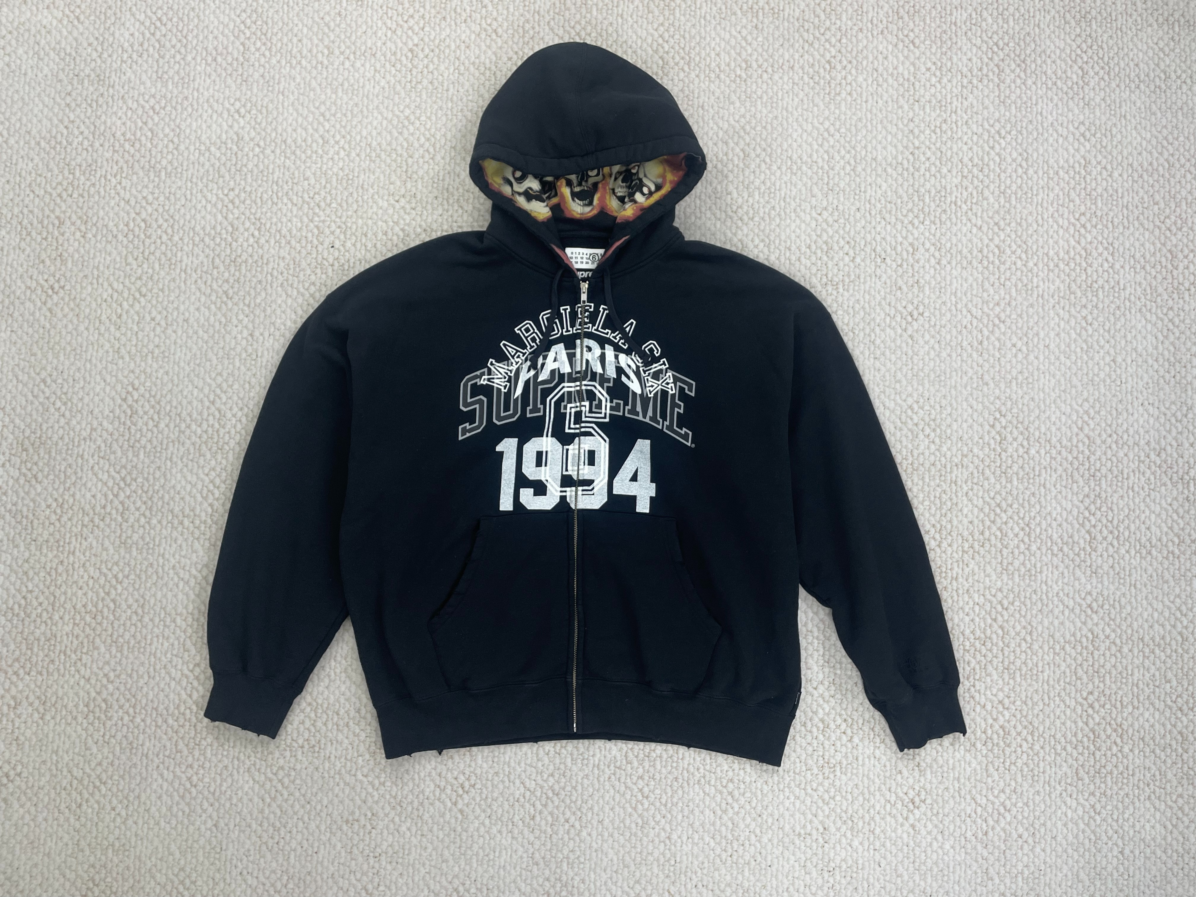 Supreme MM6 Maison Margiela Zip Up Black vista 2