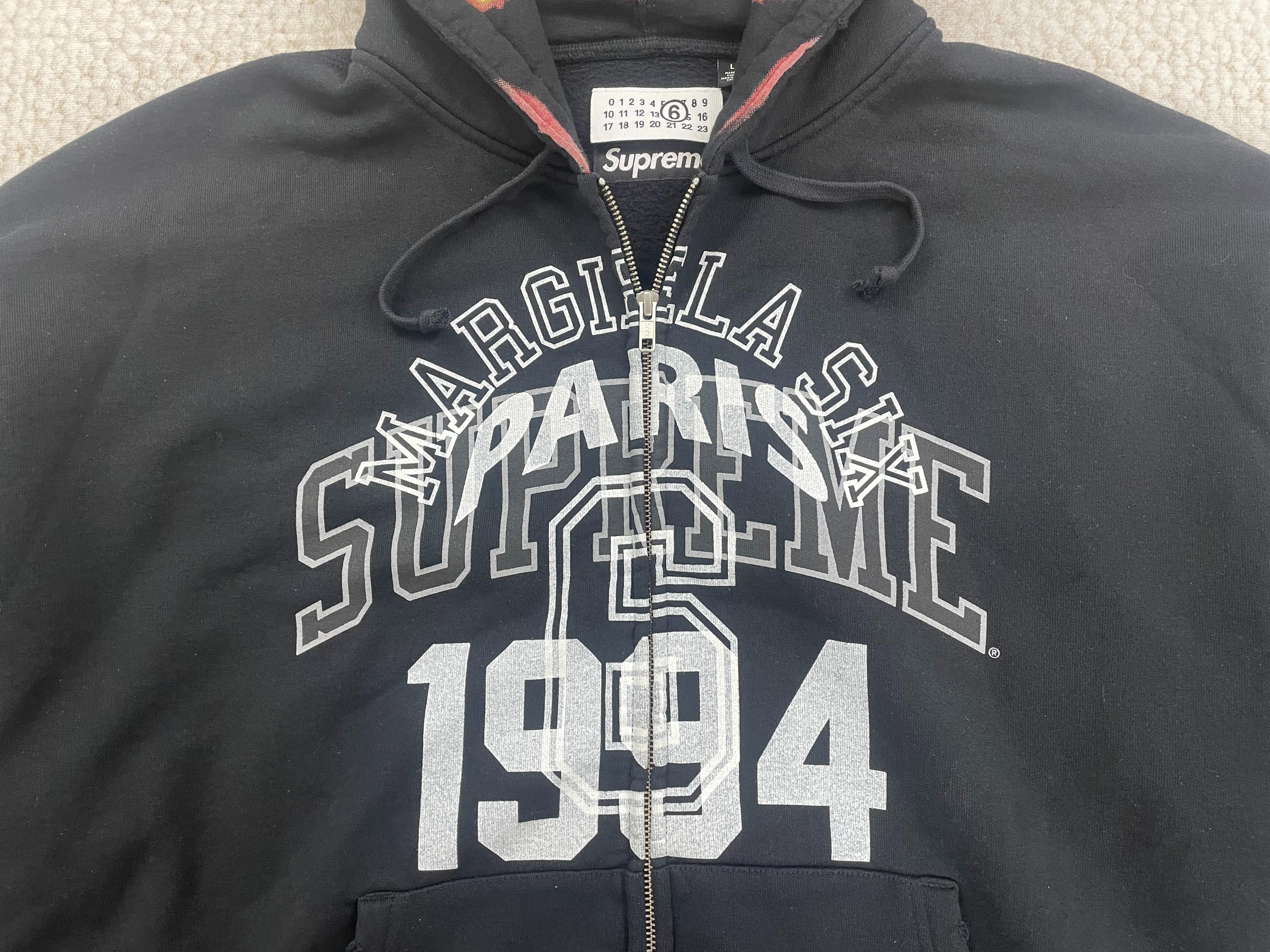Supreme MM6 Maison Margiela Zip Up Black vista 3