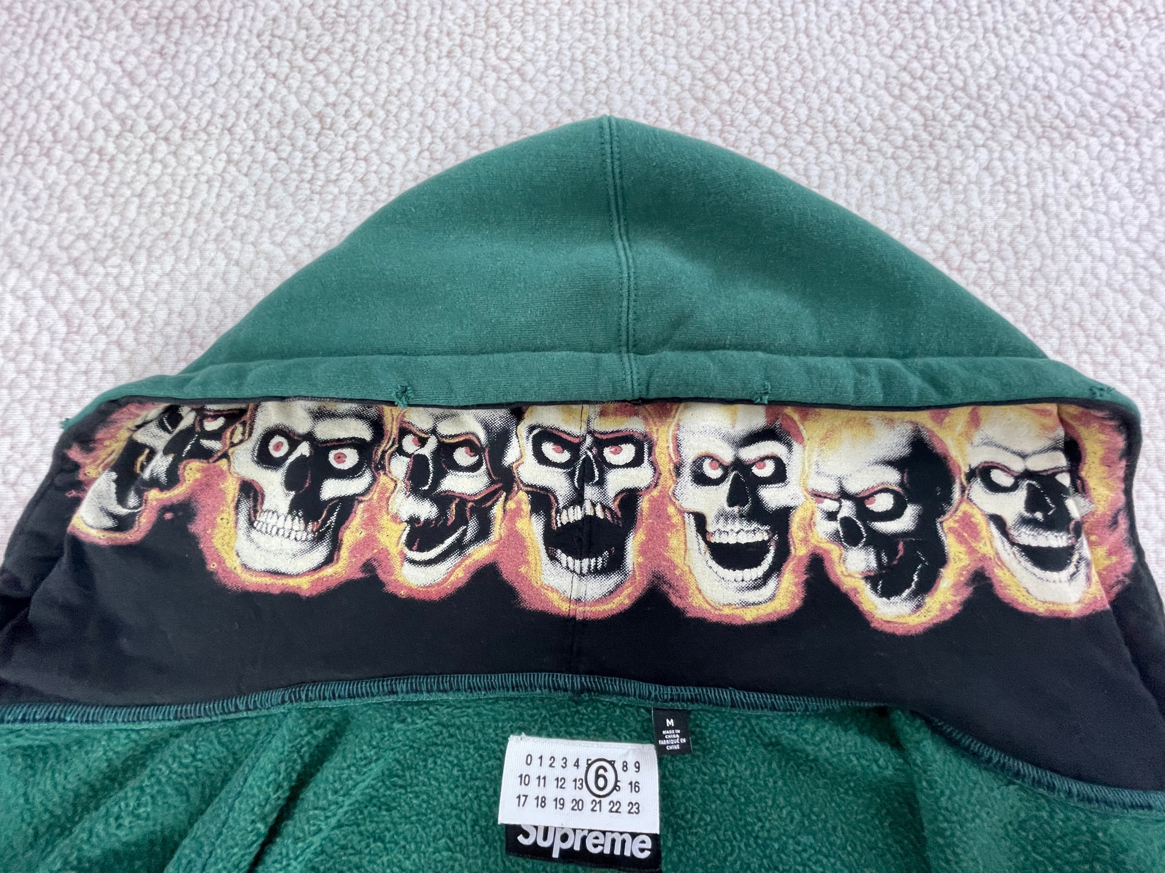 Supreme MM6 Maison Margiela Zip Up Green vista 4