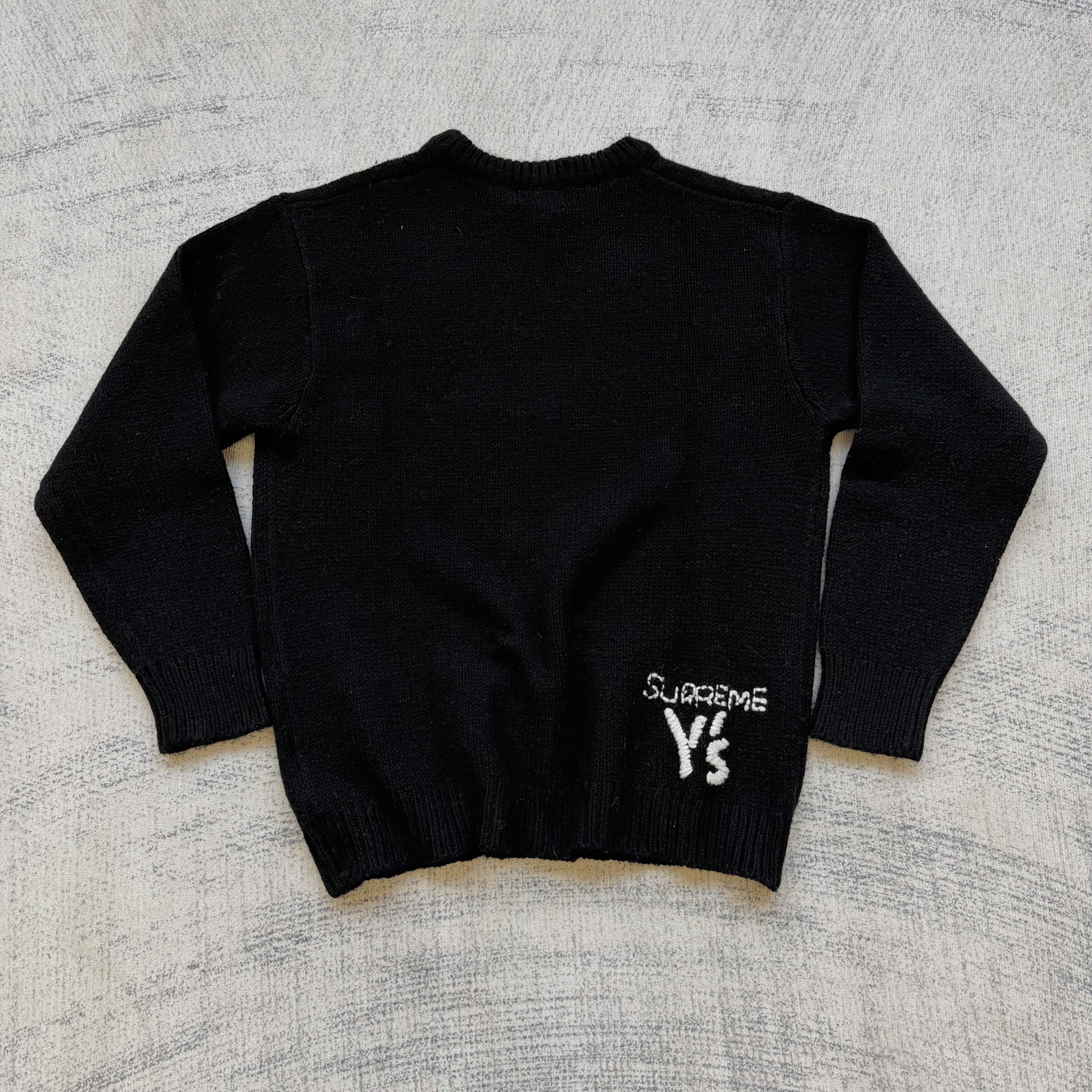 Supreme x Yohji Yamamoto 666 Sweater Black vista 4