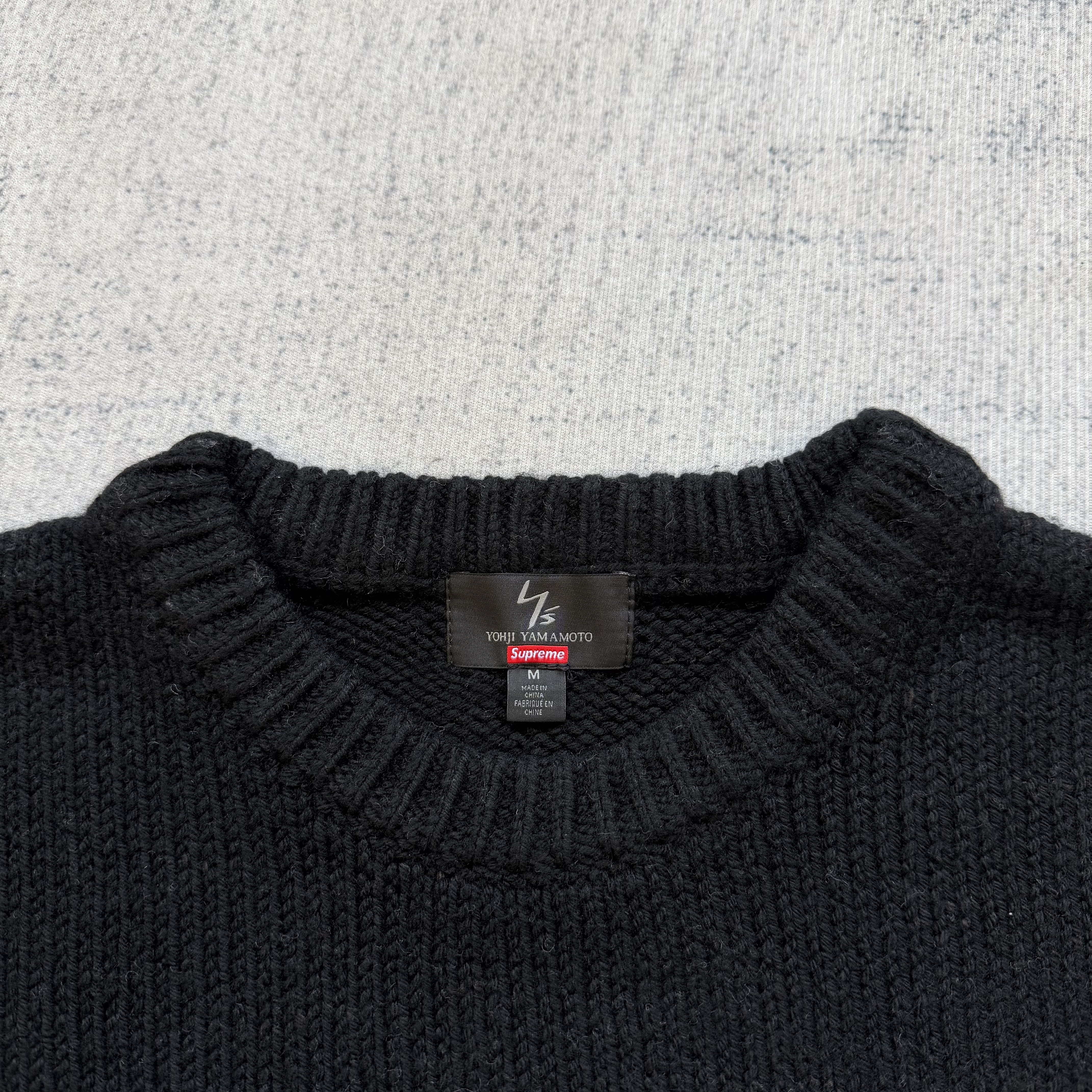 Supreme x Yohji Yamamoto 666 Sweater Black vista 5