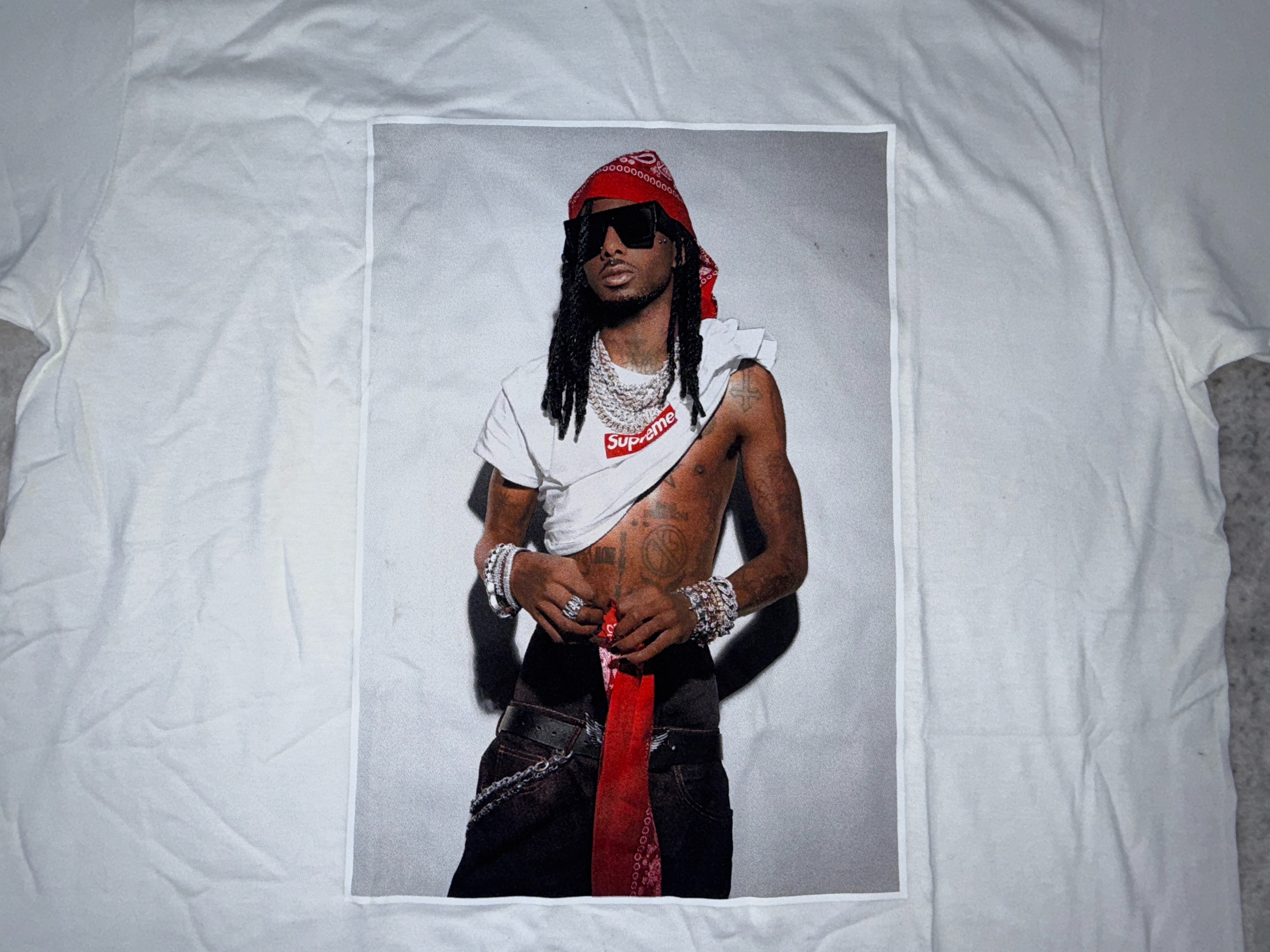 Supreme Playboi Carti Tee White vista 3