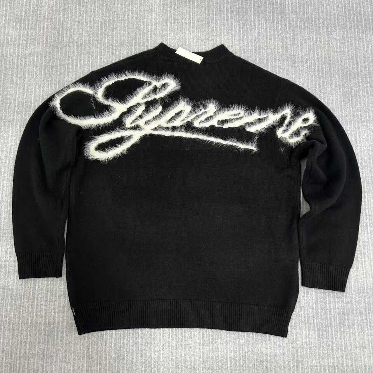 Supreme Angora Script Sweater Black vista 3